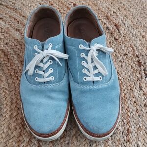 Allen Edmonds Porter City Blue Suede Casual Oxford Sneakers Size 14 D